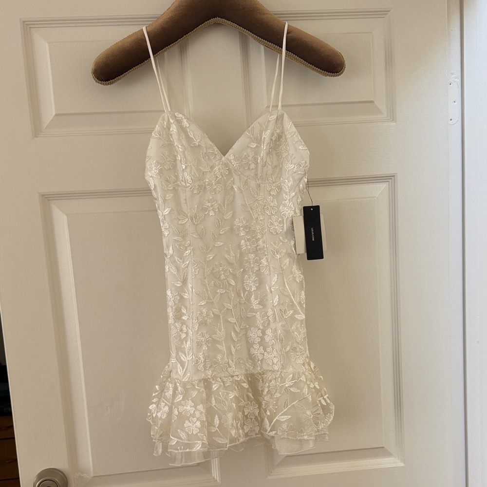 Lulus New White Floral Mini Dress